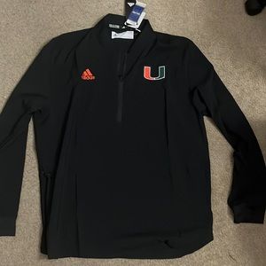 University of Miami 1/4 zip Jacket